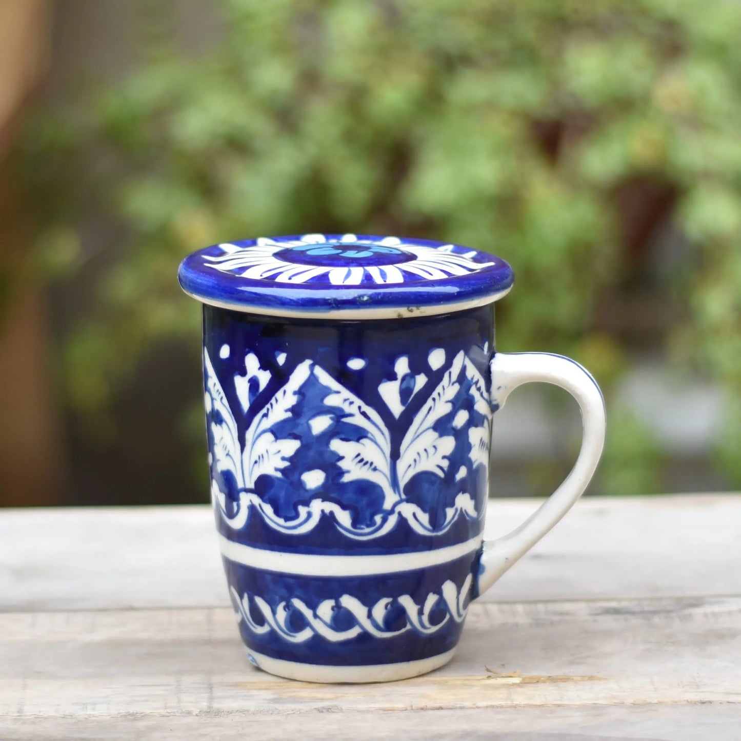 Classic Blue Mug with lid Safalina