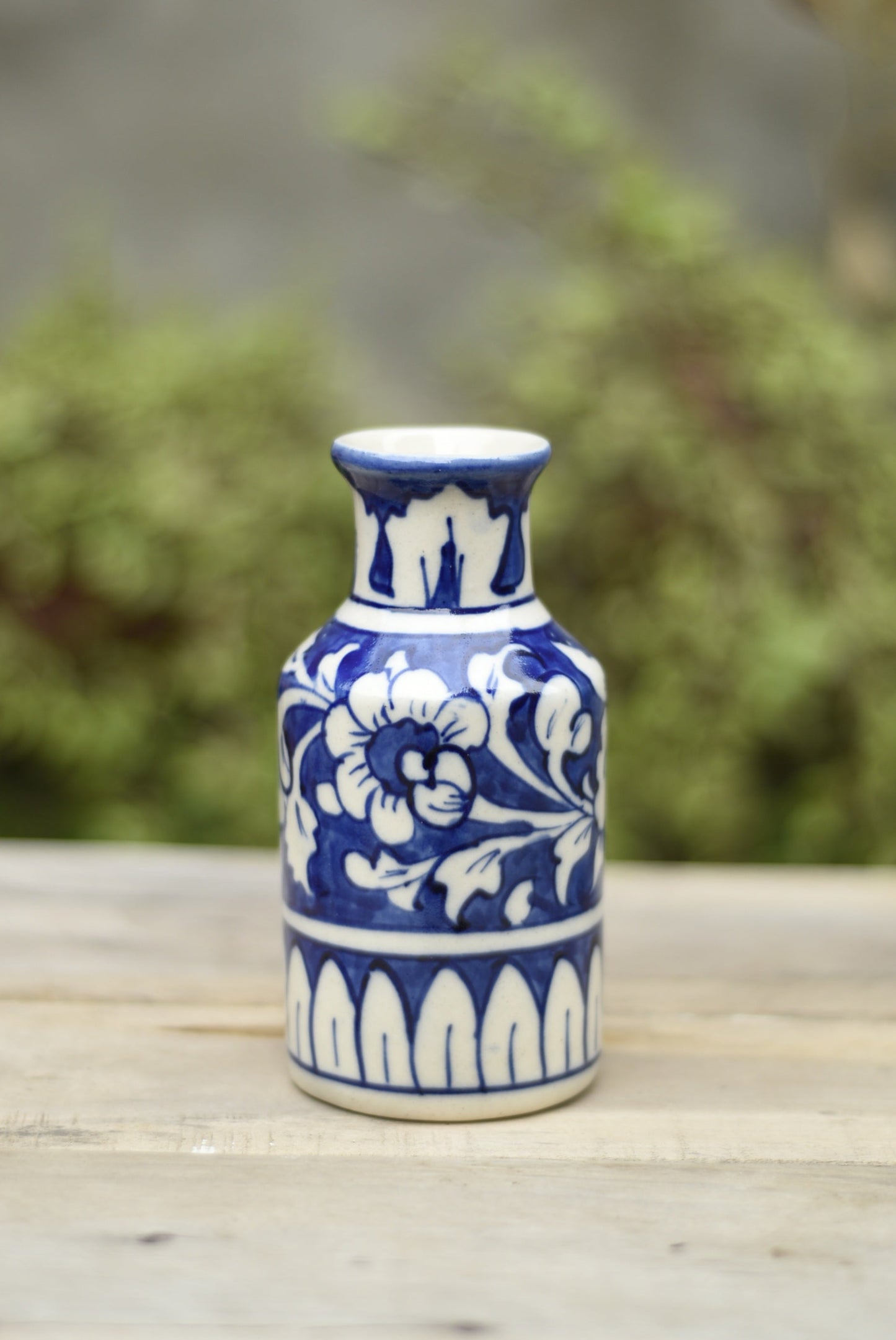 5.5 inches Bottle Vases(Dark Blue)|Blue Pottery Safalina