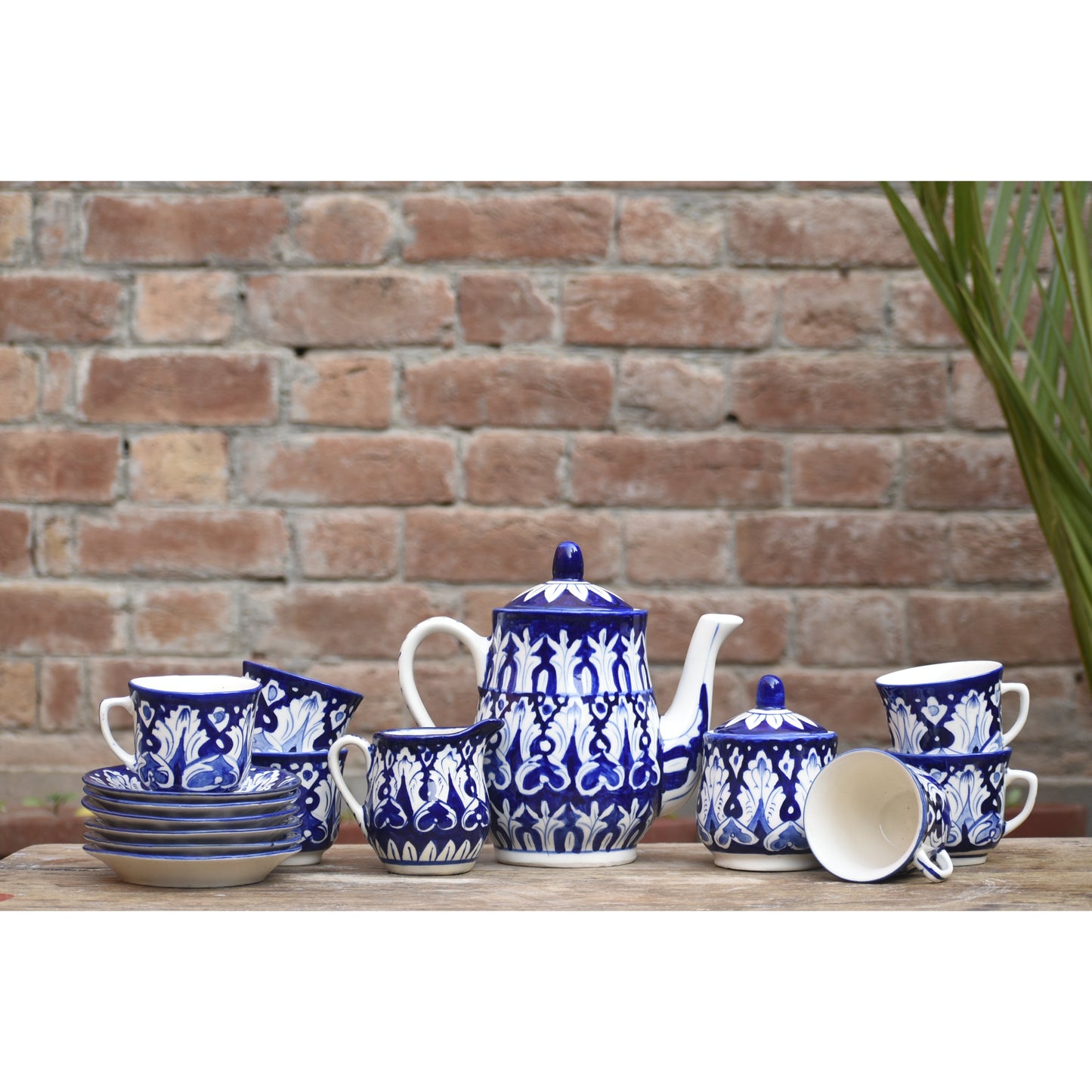 Iconic Blue Tea Set for 6 Persons Safalina