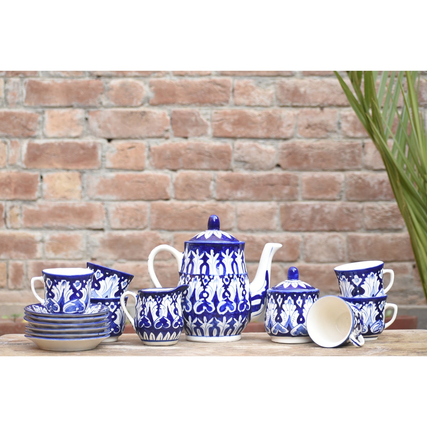 Iconic Blue Tea Set for 6 Persons Safalina