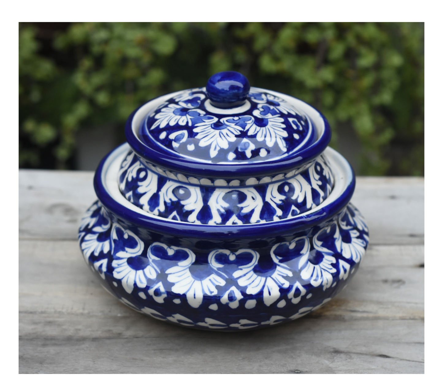Set of two Iconic Blue Handis/Traditional Pots |Blue Pottery Safalina