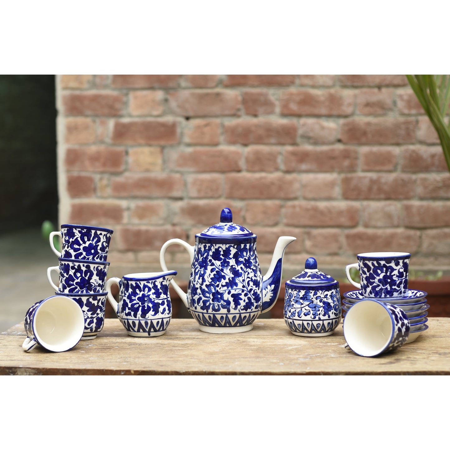 Serene Blue Mini Dinner Set for 6 Persons(28 pieces) Safalina