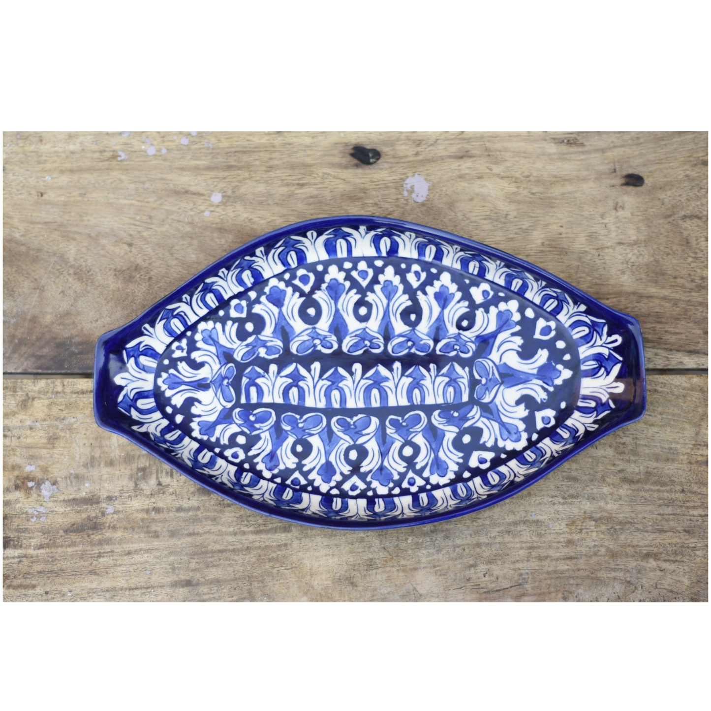 6 Piece Iconic Blue Serving Set|Blue pottery Safalina
