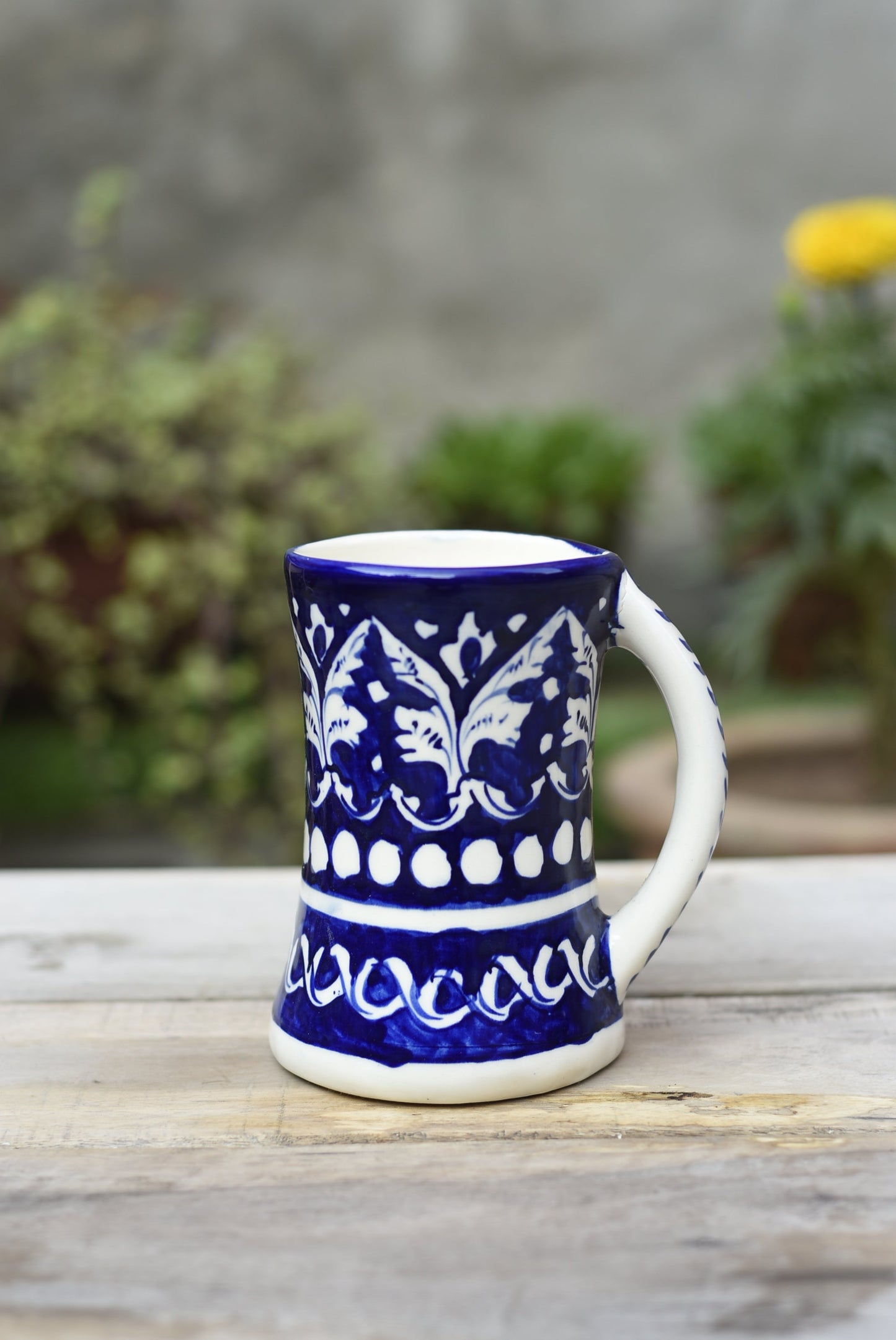 Classic Blue Long Mug with Lid Safalina