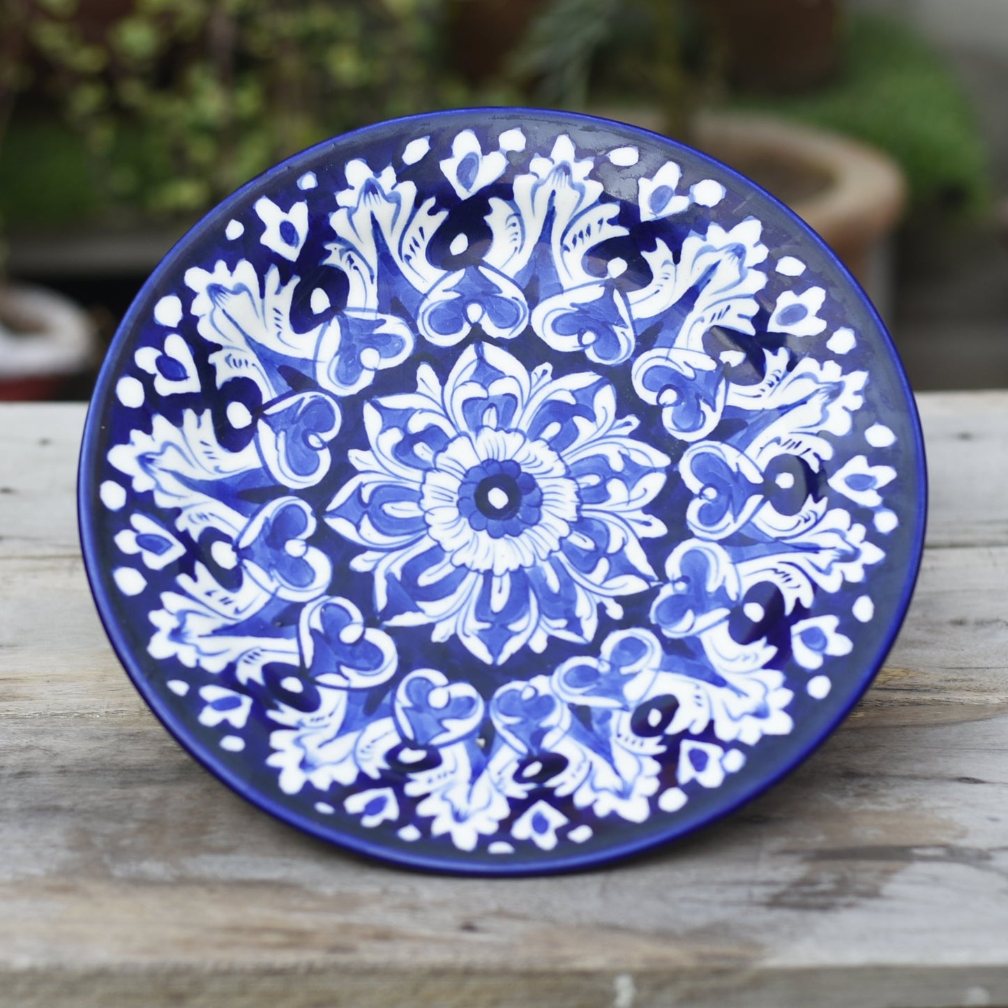 Iconic Blue Dinner Plate| 10 inches|Single plate Safalina