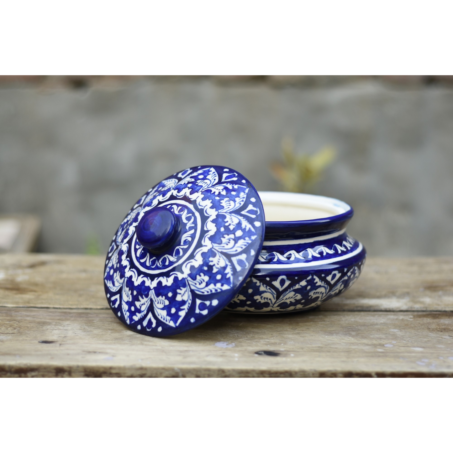 Classic Blue Handi/Traditional Pot|Blue Pottery Safalina