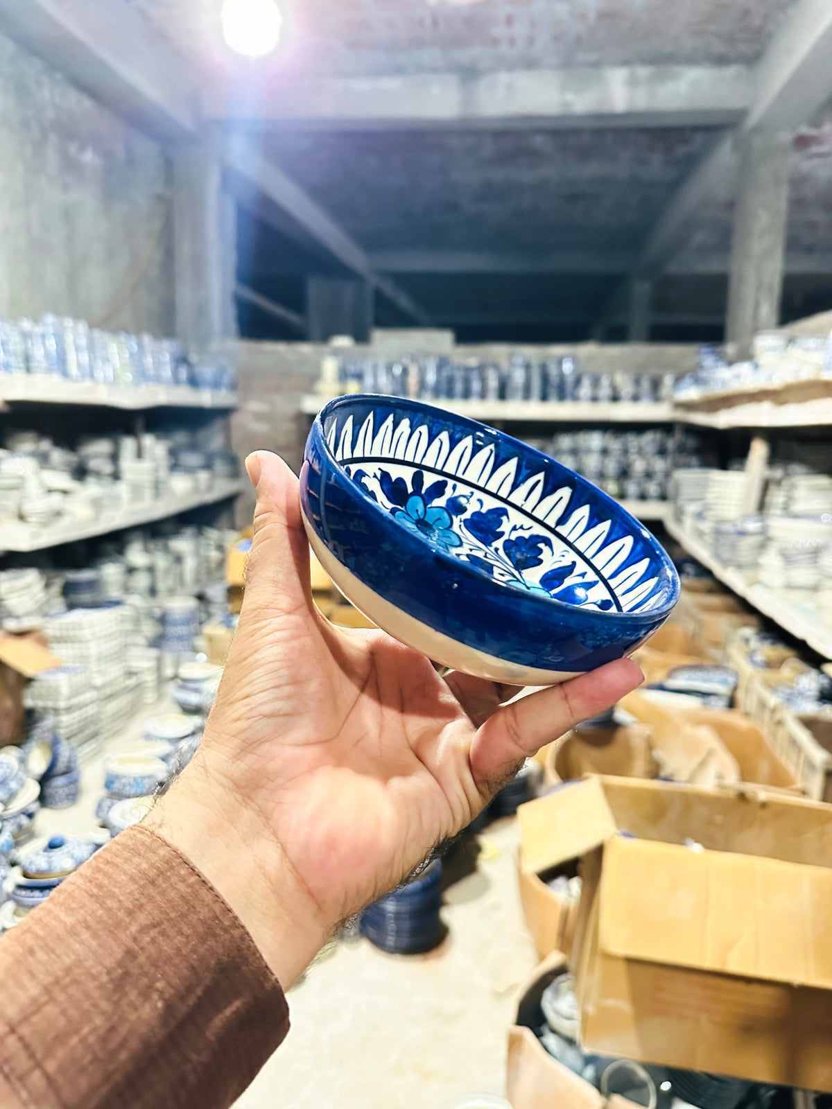 Floral white soup/dessert bowl| Single piece