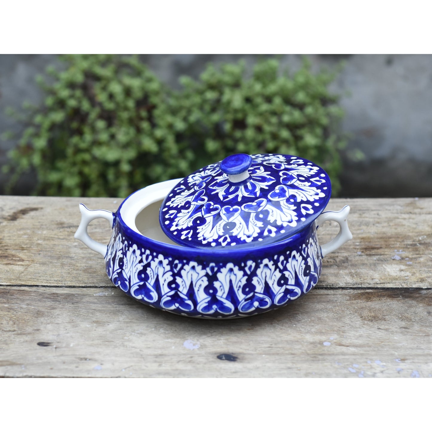 Iconic Blue Donga/Cover Pot|Blue Pottery Safalina