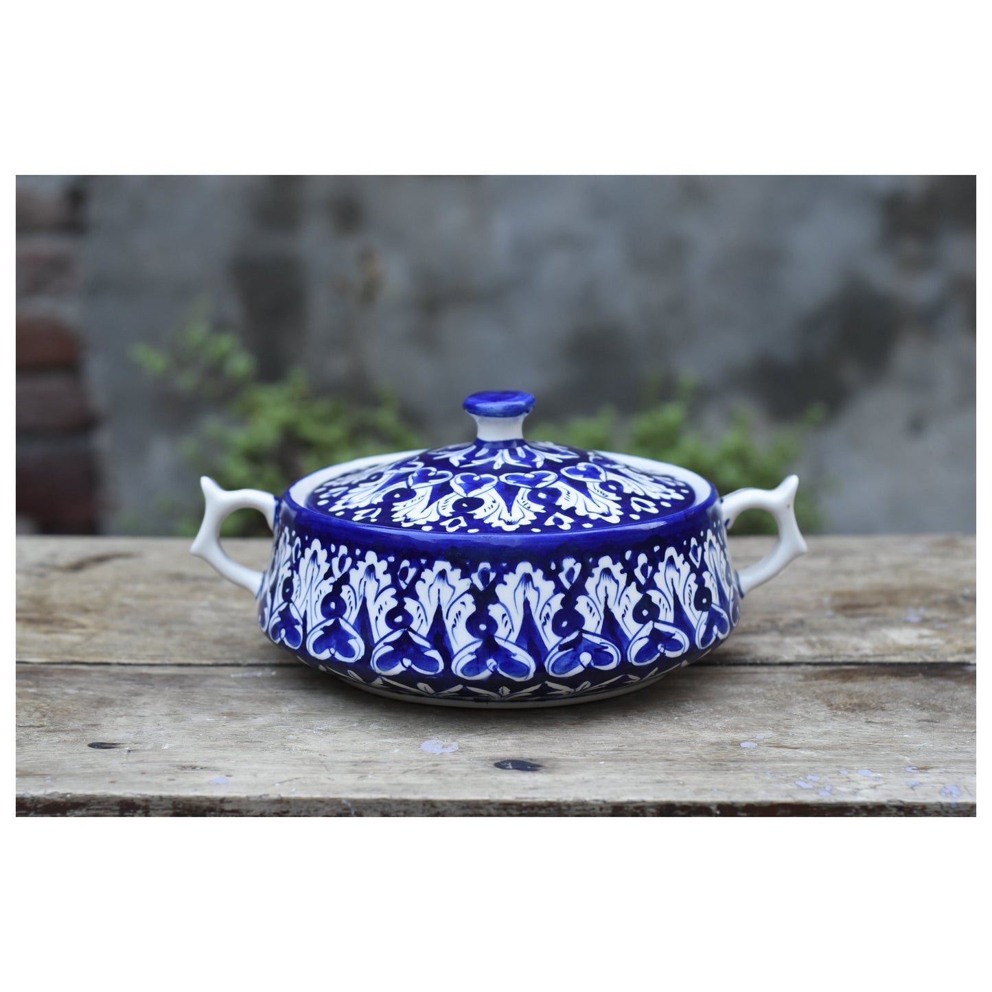 Iconic Blue Donga/Cover Pot|Blue Pottery Safalina