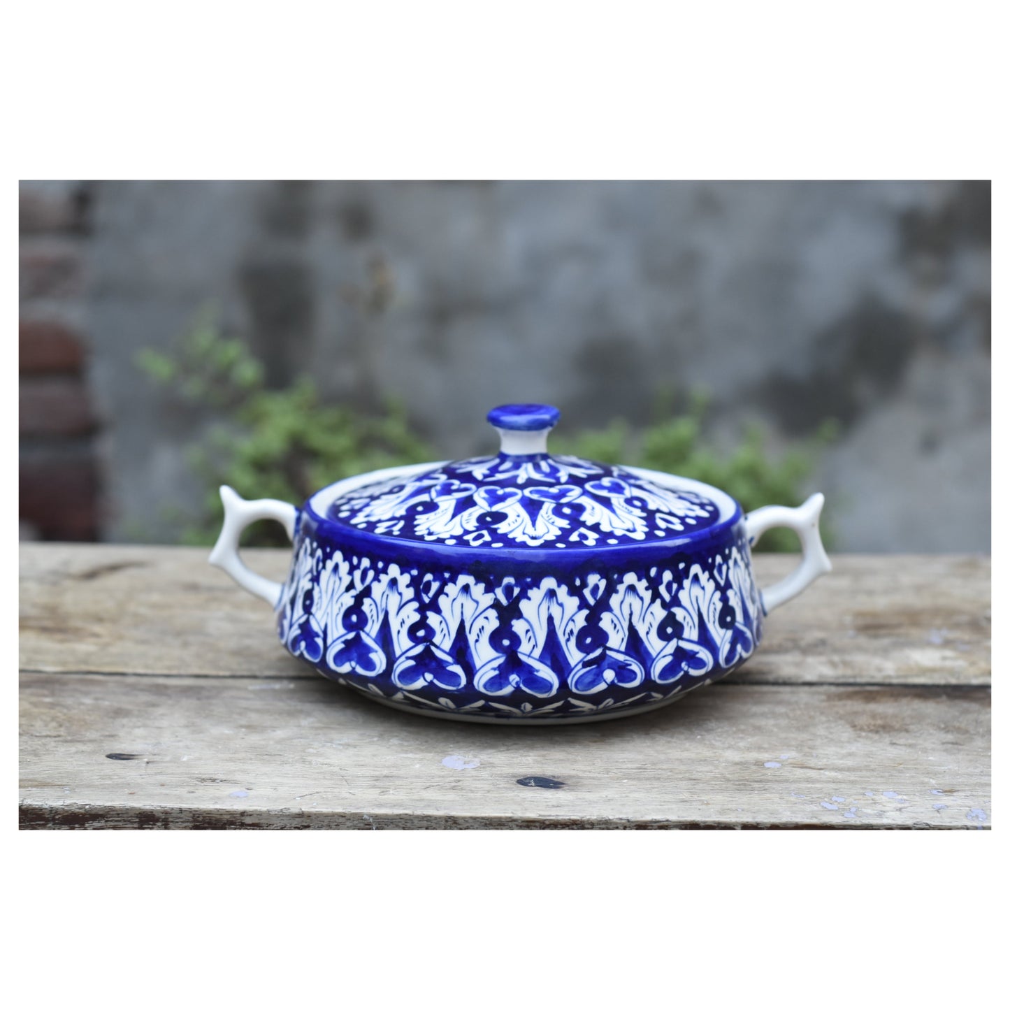 Iconic Blue Donga/Cover Pot|Blue Pottery Safalina