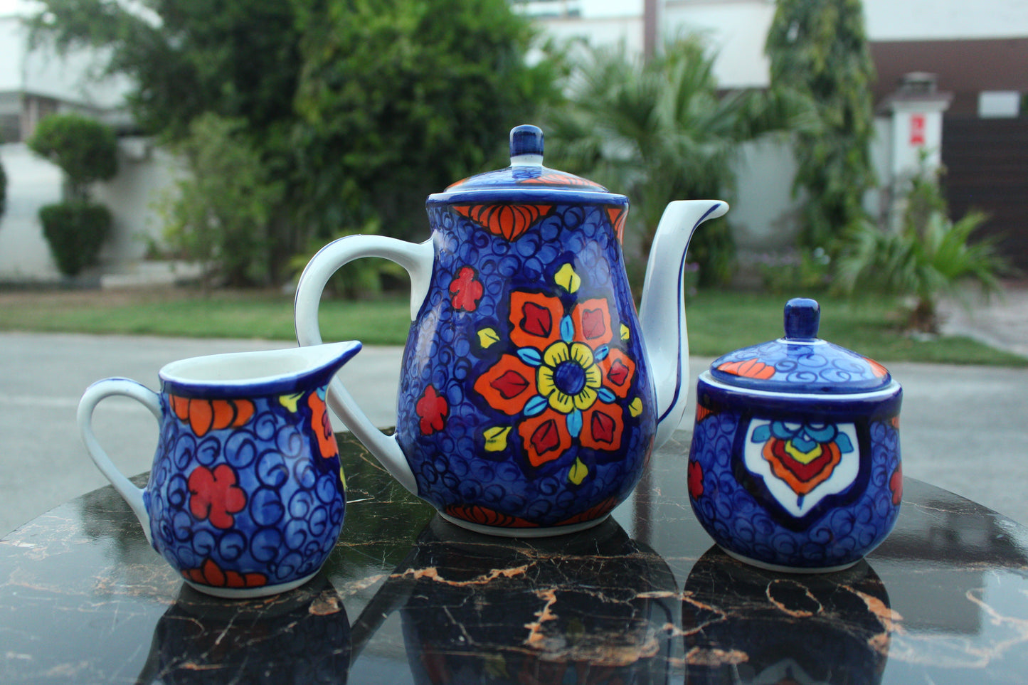 3 Piece Tea Pot Set Safalina