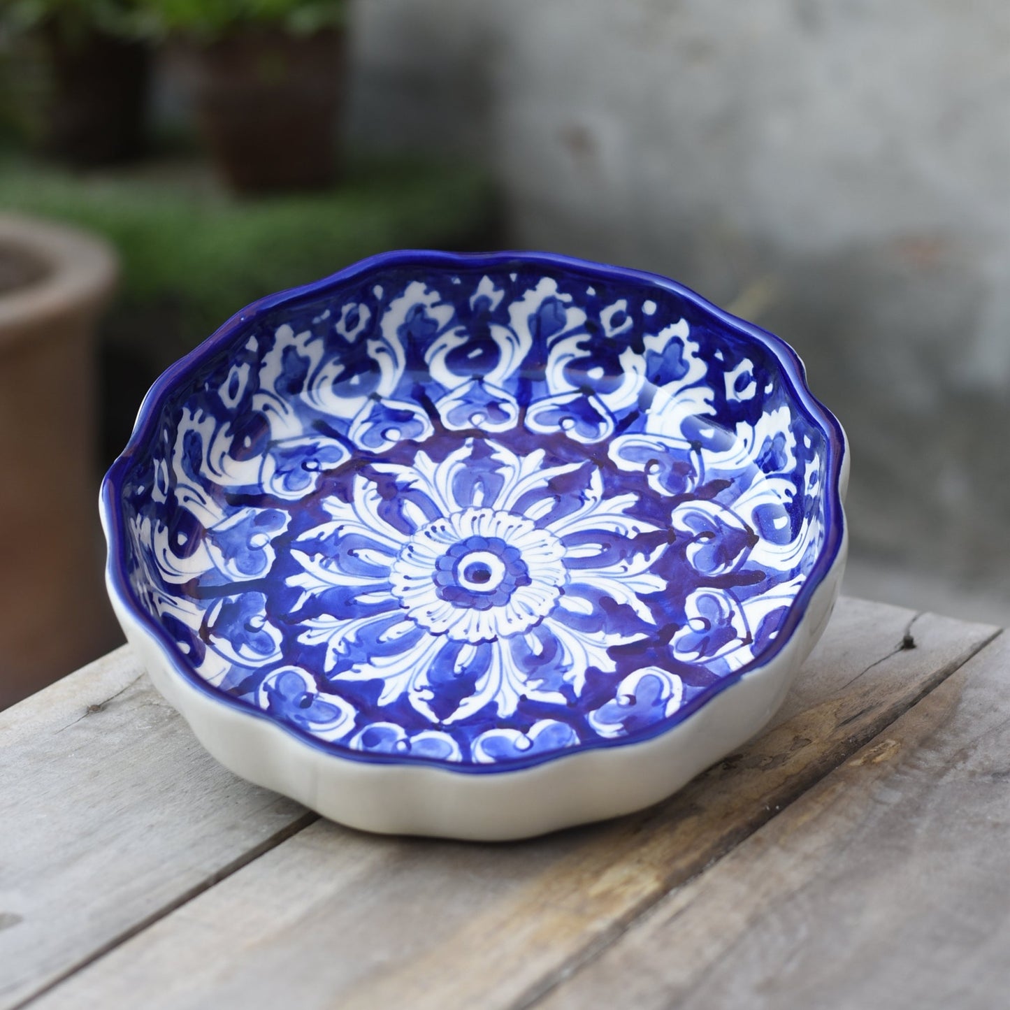 Iconic Blue 6 person Dessert Set(Round) Safalina