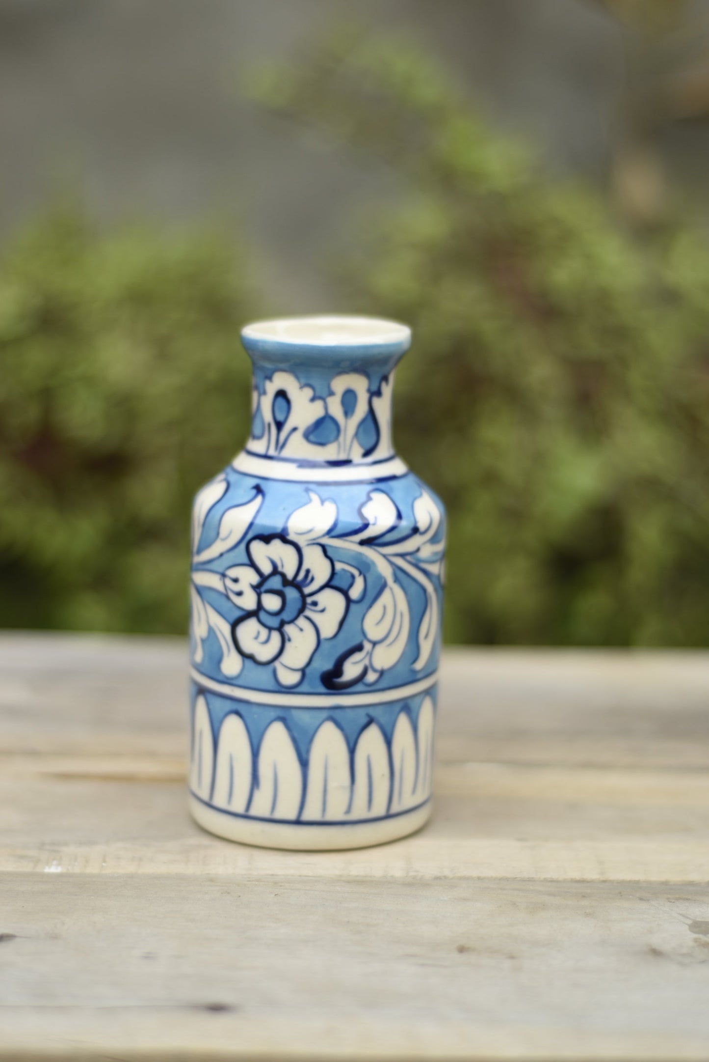 5.5 inches Bottle Vases(Blue)|Blue Pottery Safalina