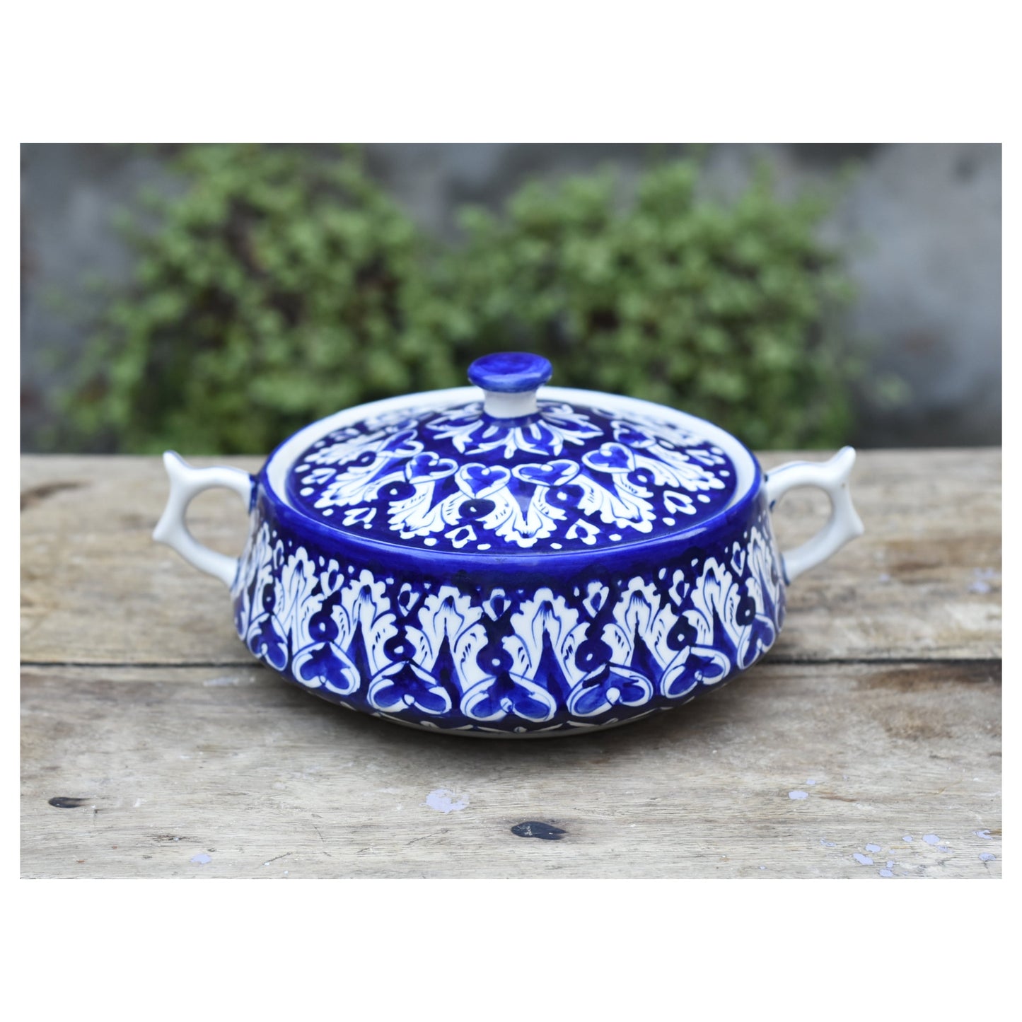 Iconic Blue Donga/Cover Pot|Blue Pottery Safalina