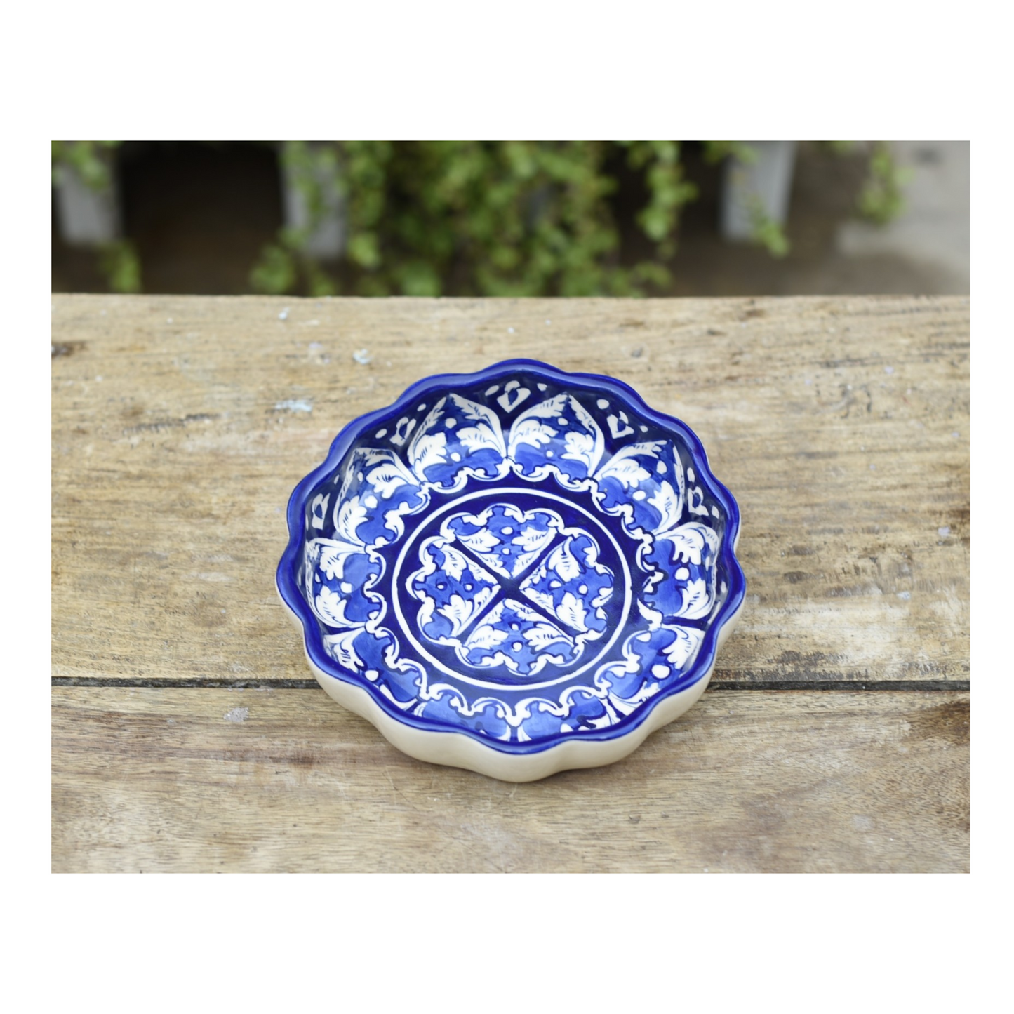 6 Piece Classic Blue Serving Set|Blue pottery Safalina
