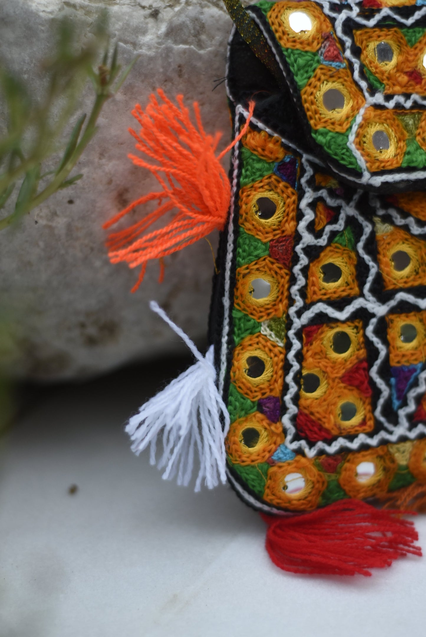 Handmade Kashmiri Aariwork over the shoulder purse| Small Safalina