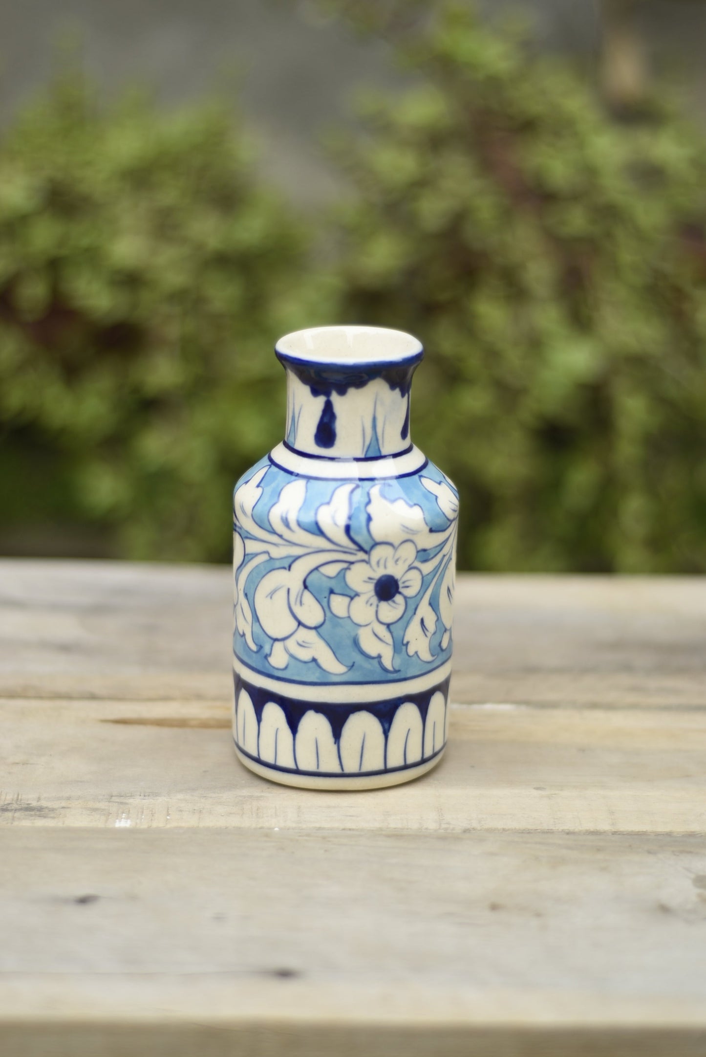 5.5 inches Bottle Vases(Blue)|Blue Pottery Safalina