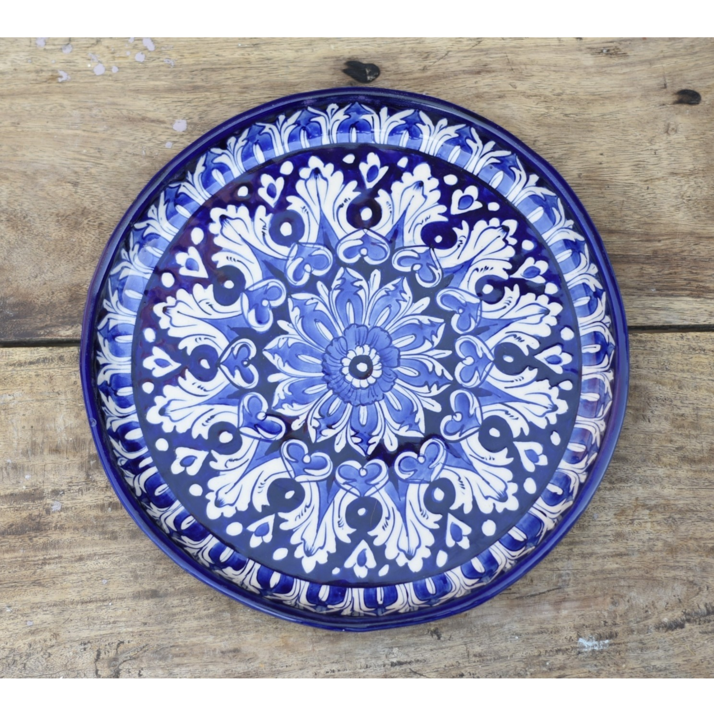 7 Piece Iconic Blue Serving Set|Blue pottery Safalina