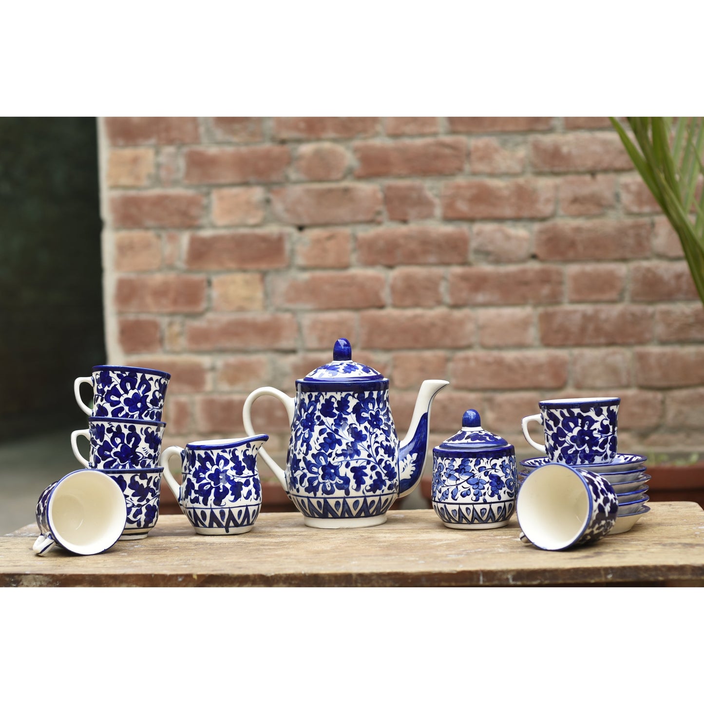 Serene Blue Mini Dinner Set for 6 Persons(28 pieces) Safalina