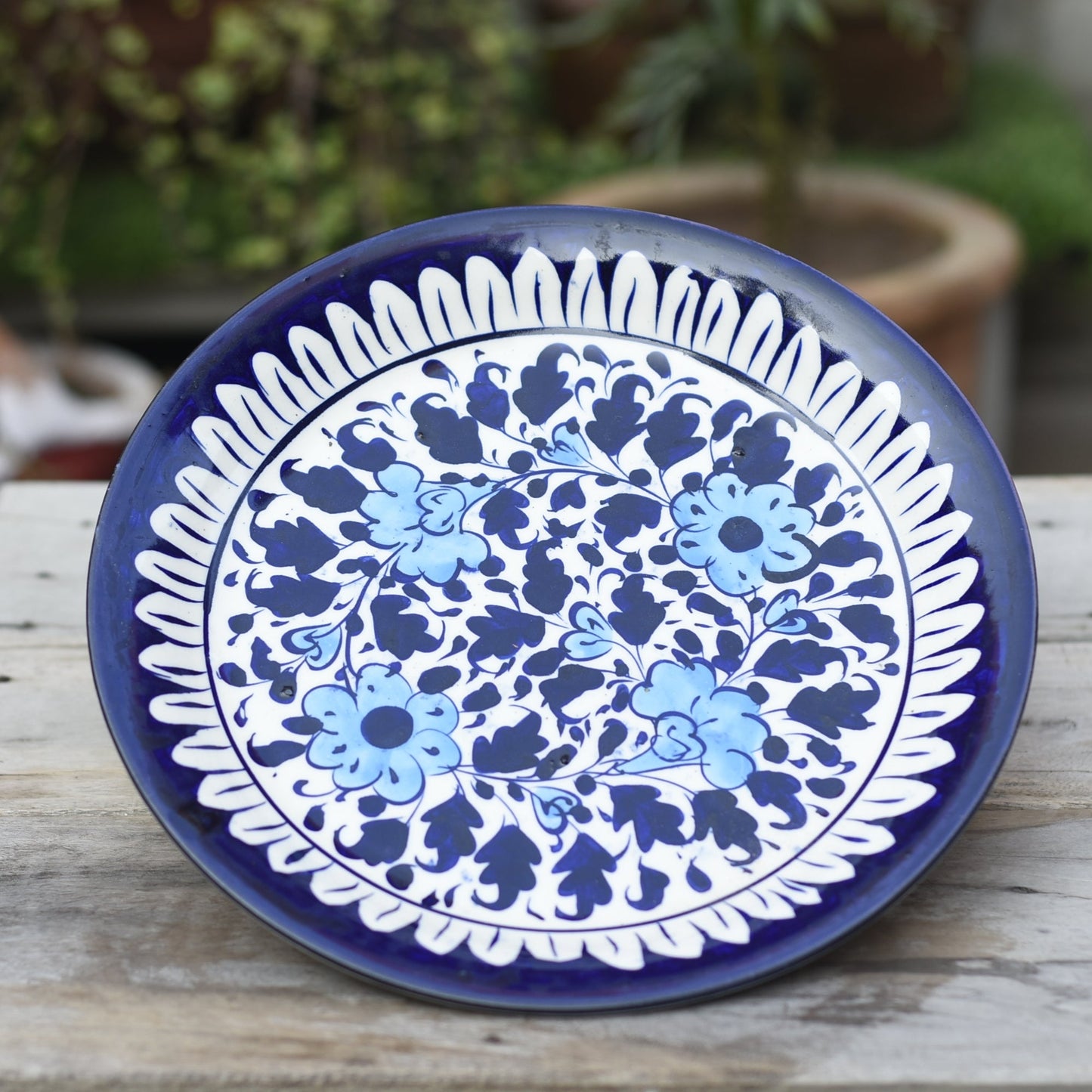 Floral White Dinner Plate| 10 inches| Single Plate Safalina