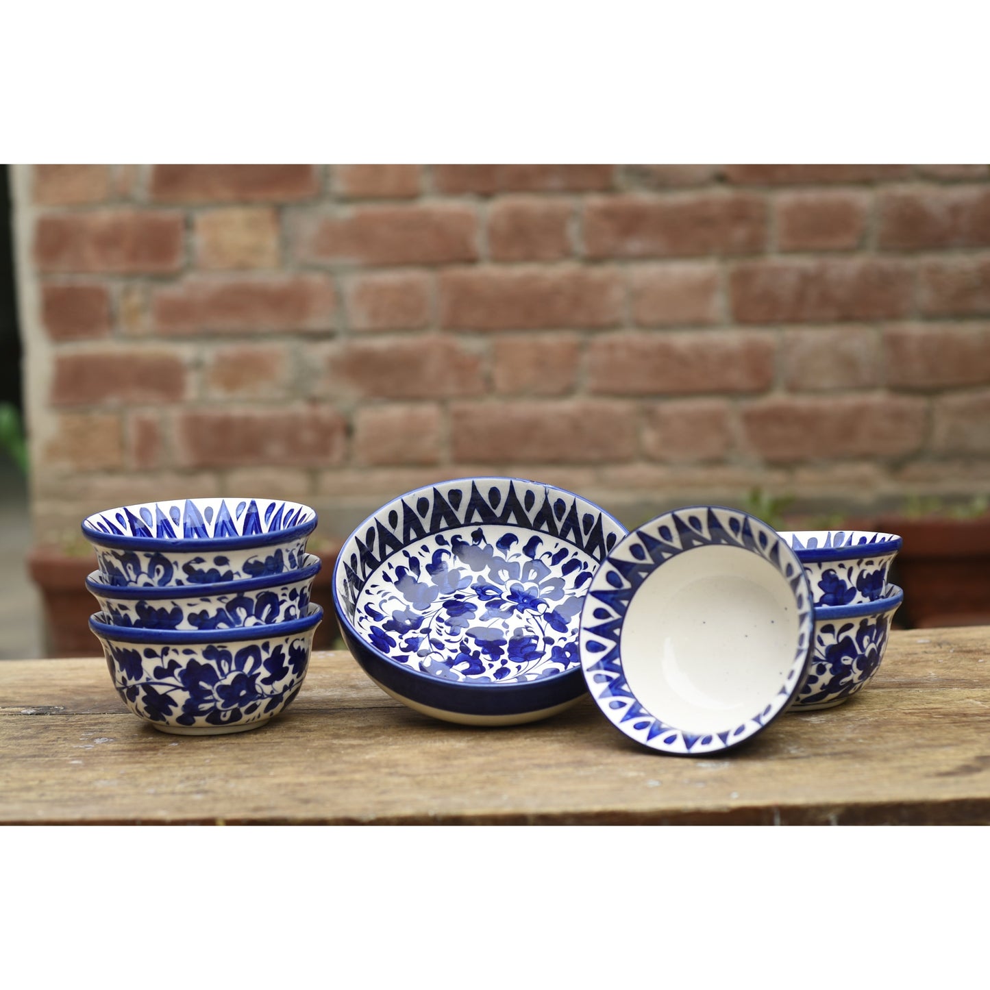 Serene Blue Mini Dinner Set for 6 Persons(28 pieces) Safalina