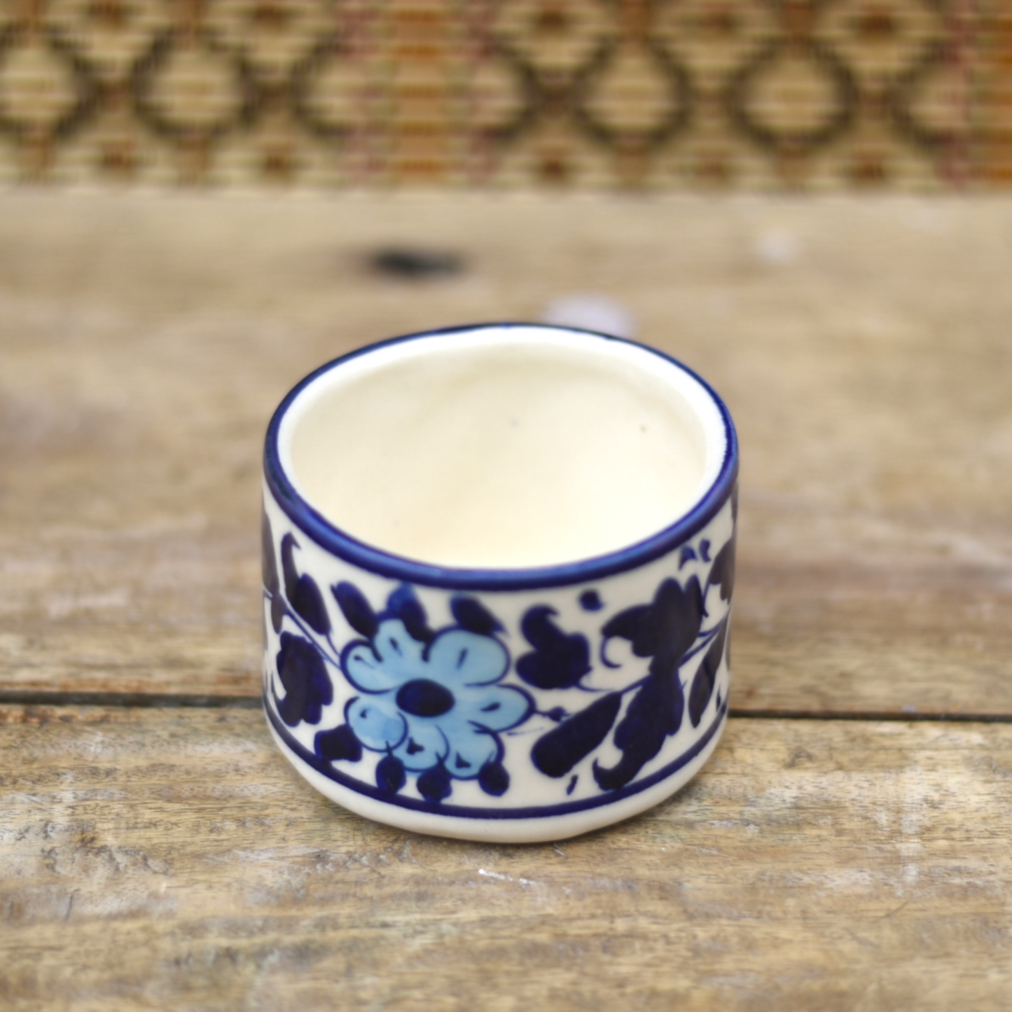 3 Piece White Floral platter Serving Set|Blue Pottery Safalina