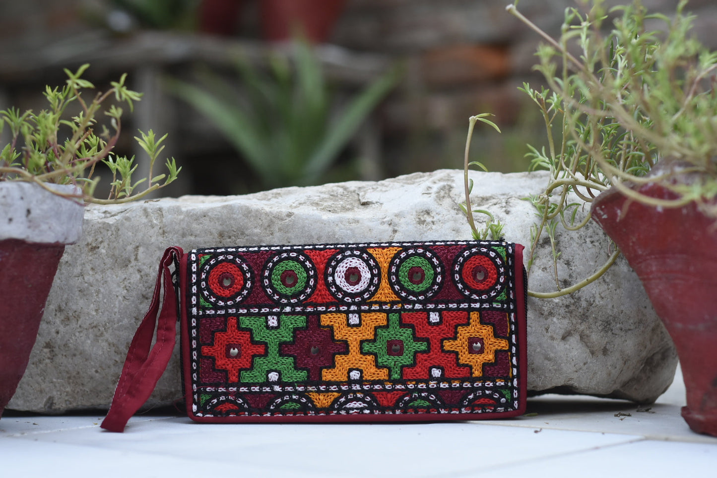 Handmade Kashmiri Aariwork Clutch Safalina