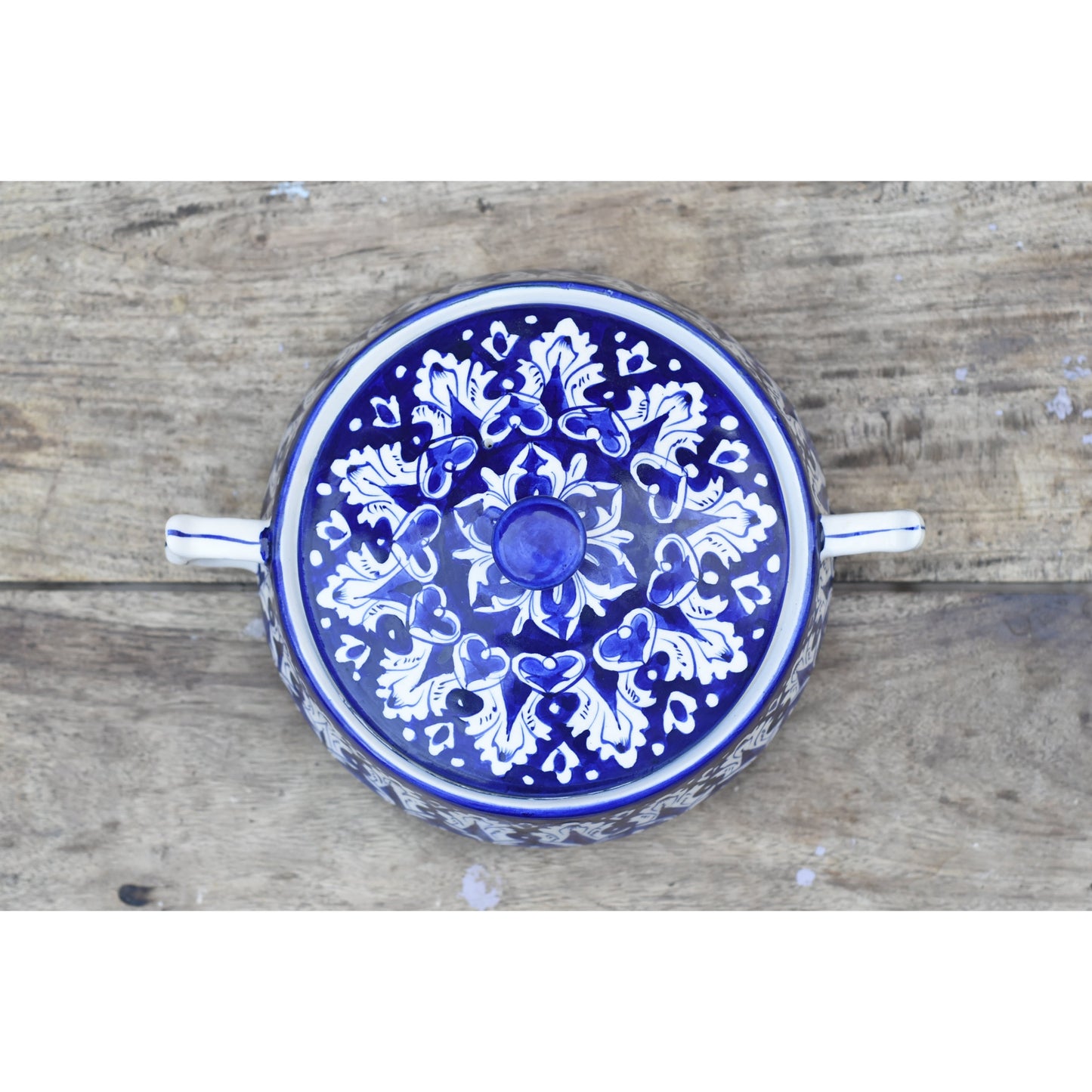 Iconic Blue Donga/Cover Pot|Blue Pottery Safalina