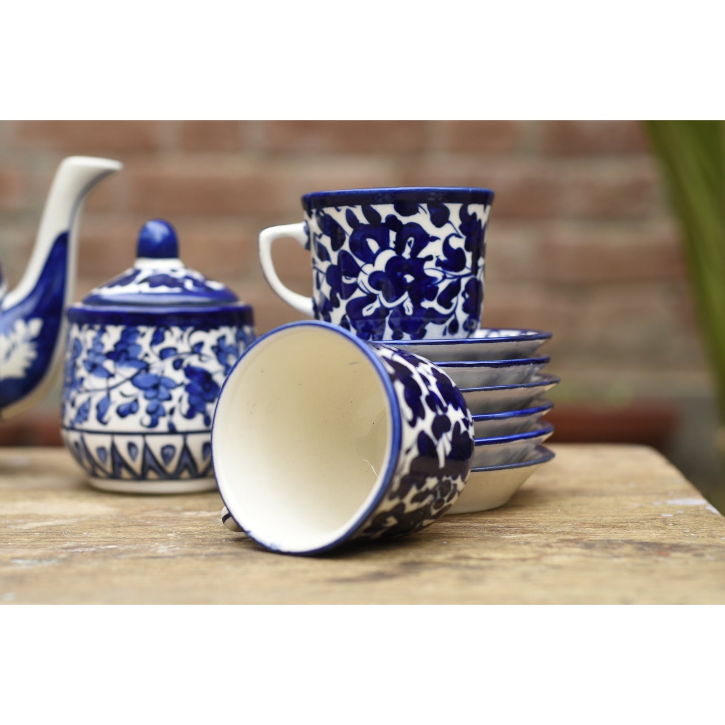 Serene Blue Mini Dinner Set for 6 Persons(28 pieces) Safalina