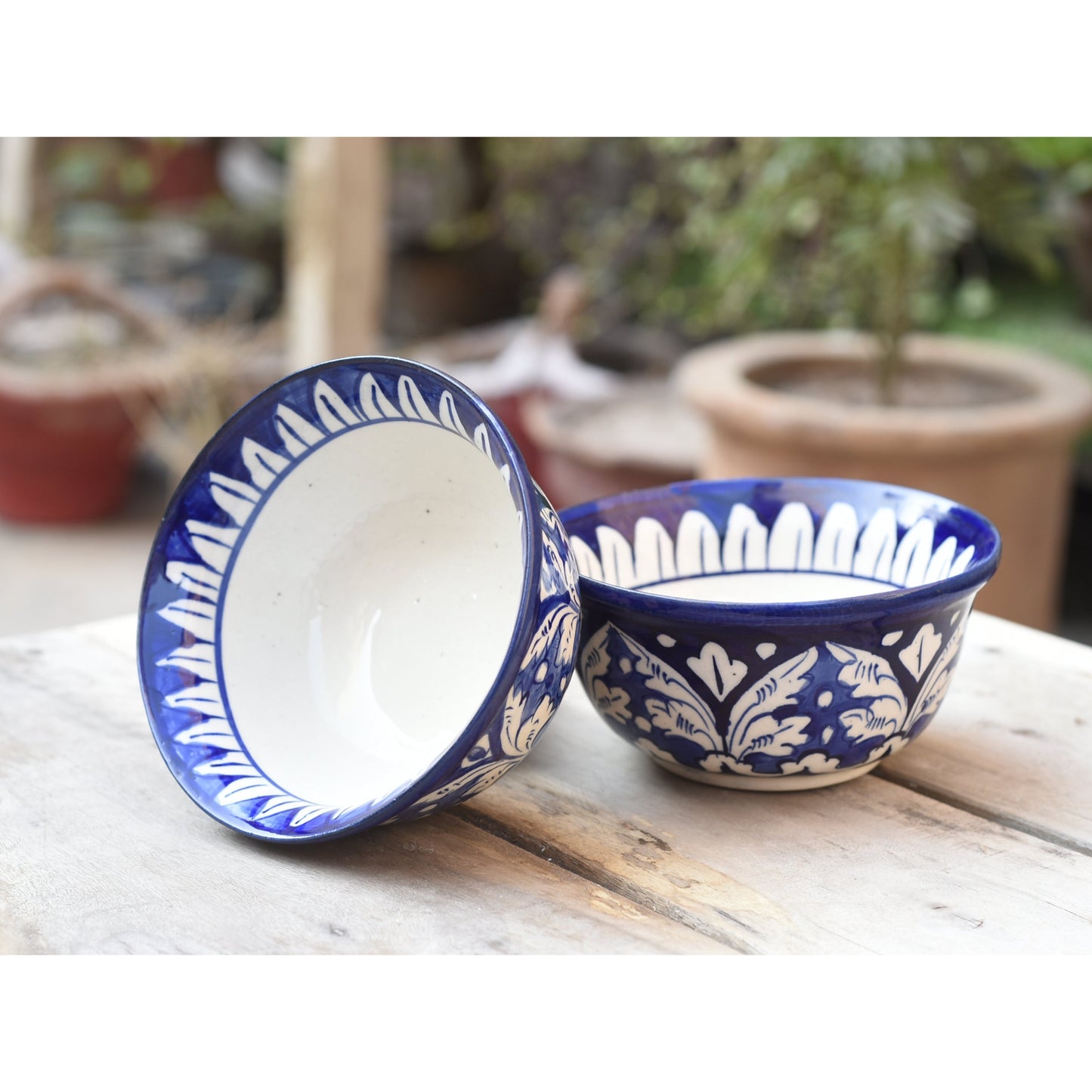 Set of 2 Classic Blue Bowls Safalina