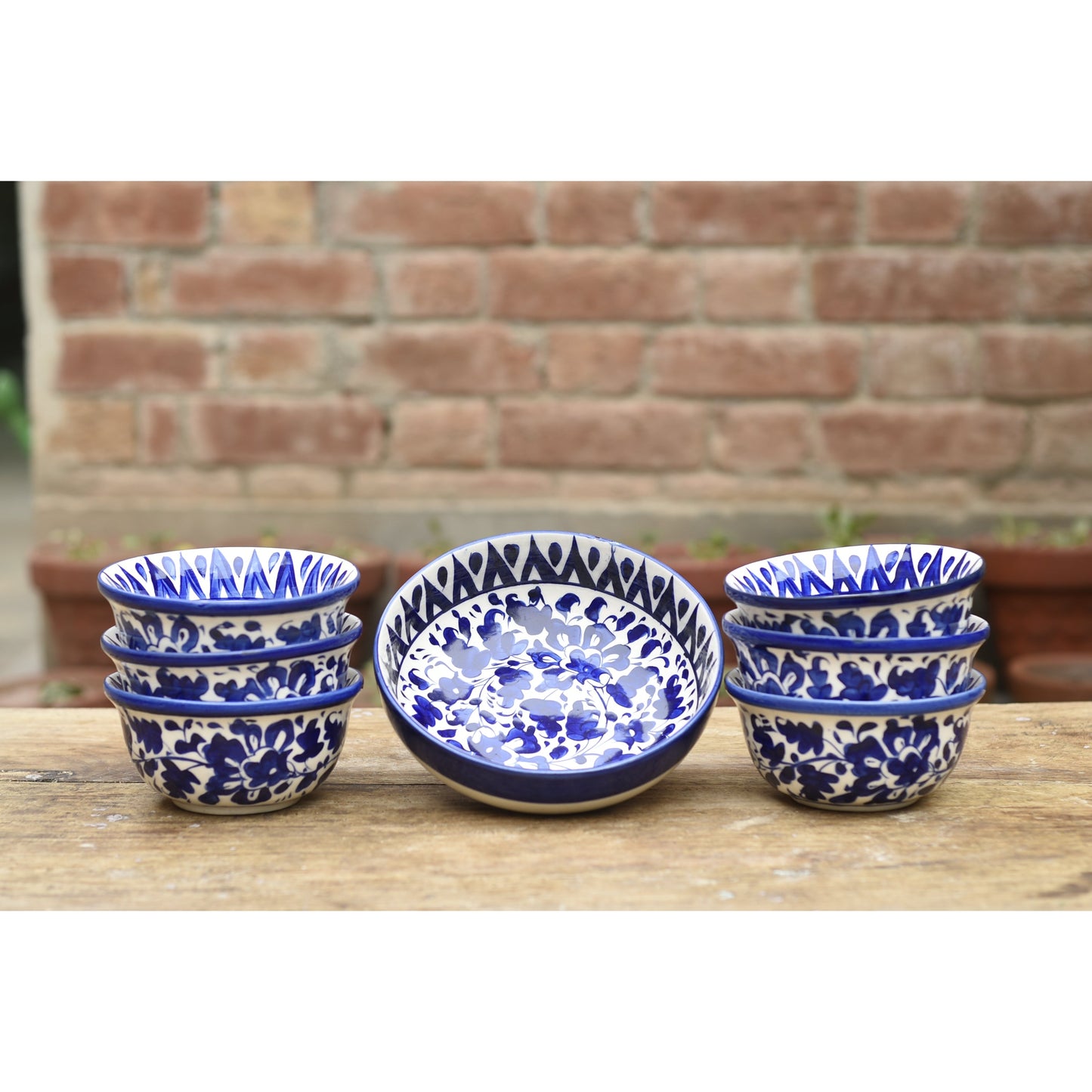 Serene Blue Mini Dinner Set for 6 Persons(28 pieces) Safalina