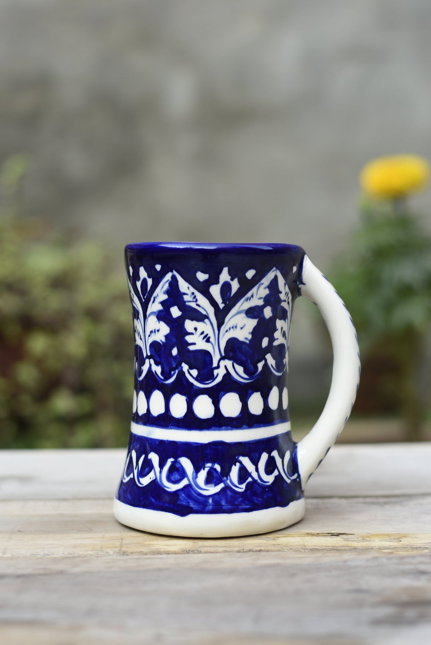 Classic Blue Long Mug with Lid Safalina