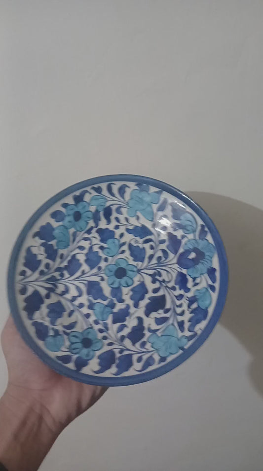 White Floral deep Plate (single)