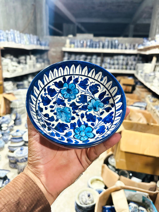 Floral white soup/dessert bowl| Single piece