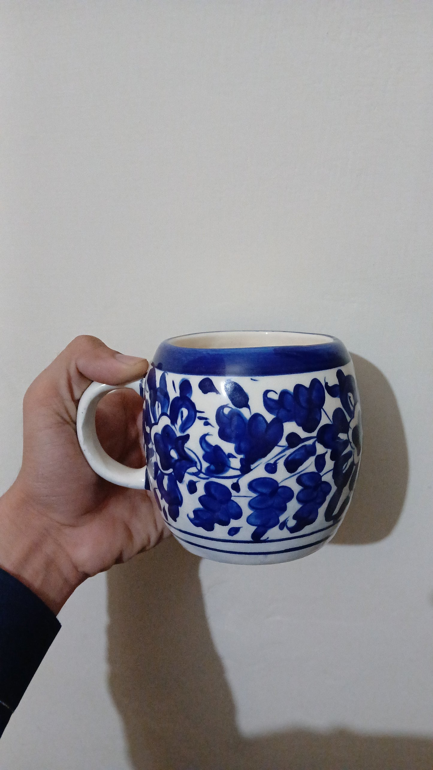 Large Serene Blue Mug with lid