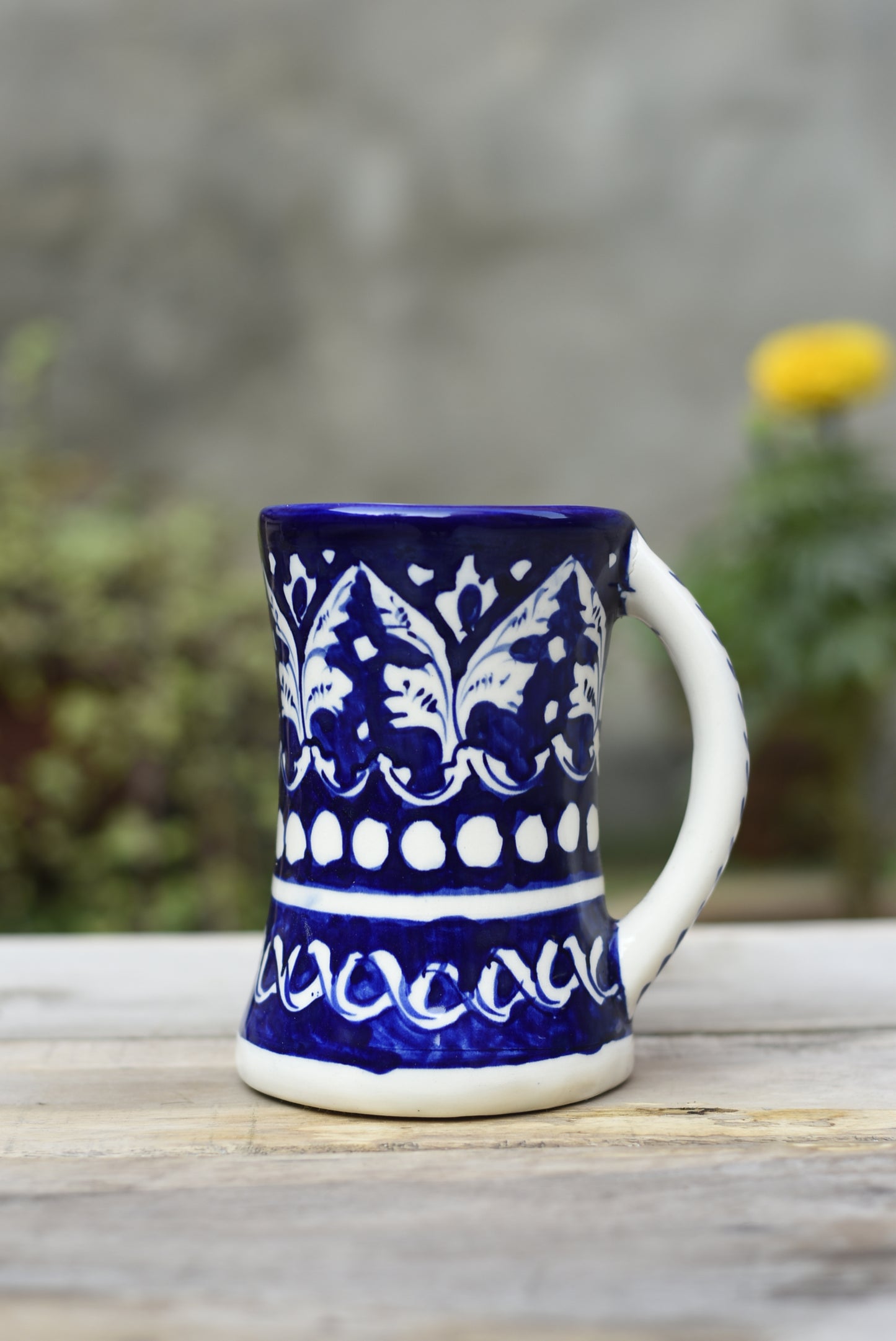 Classic Blue Long Mug with Lid